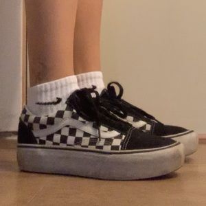 Black and white checkered vans